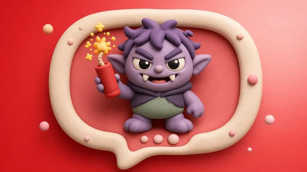 Clay 3D illustration of The Chaos Agent