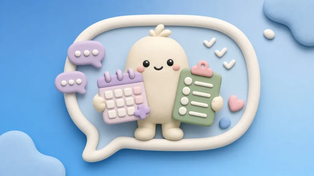 Clay 3D illustration of The Planner