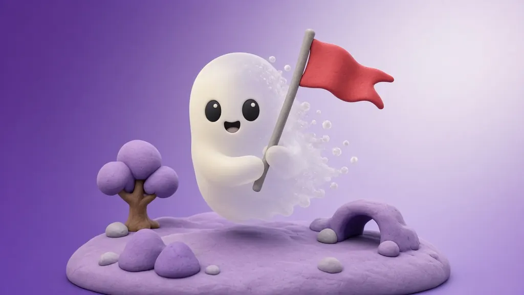 Clay 3D illustration of The Ghost Mode