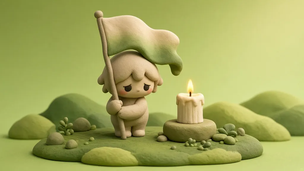 Clay 3D illustration of The Slow Burner